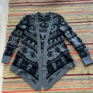 Nightmare Before Christmas open front cardigan sweater small